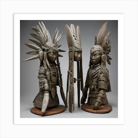 Three Indian Warriors Art Print