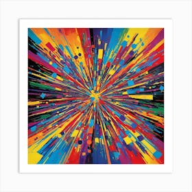 Abstract Burst Art Print