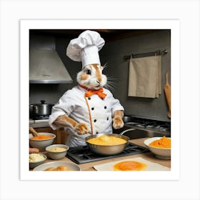 Chef Rabbit 10 Art Print