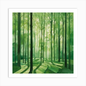 Green Forest 4 Art Print