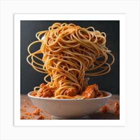 Spaghetti With Meatballs Art Print