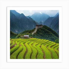 Rice Fields In Yunnan Art Print