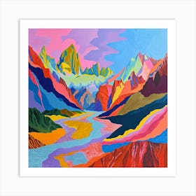 Colourful Abstract Los Glaciares National Park Argentina 6 Art Print
