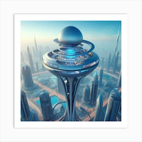 Futuristic City 84 Art Print