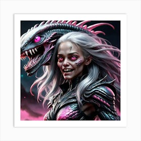 Pink Alien Art Print