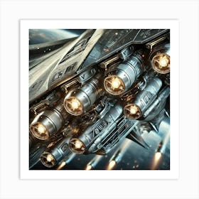 A Close Up Sci Fi Depiction Aether Hawk Missile Pods Art Print