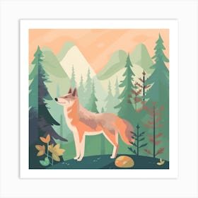 Wolf In The Forest 3 Art Print