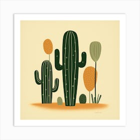 Cactus Print 15 Art Print