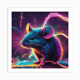 Lightning Rat Art Print