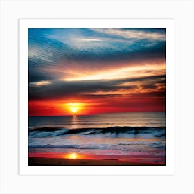 Sunset On The Beach 641 Art Print