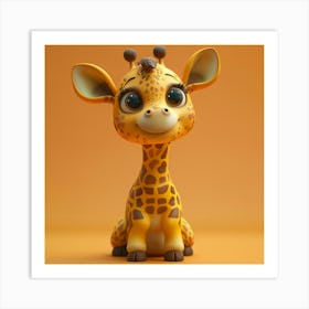 Cute Giraffe 11 Art Print