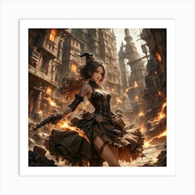 Sexy Gorgeous  Steampunk Witch #9 Art Print