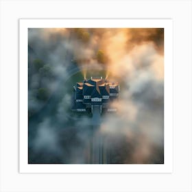 Aerial View Of A House Art Print