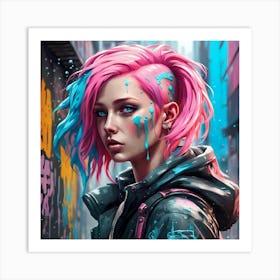 Paint Splattered Anarchy Art Print