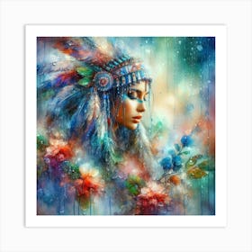 Indian Woman Art Print