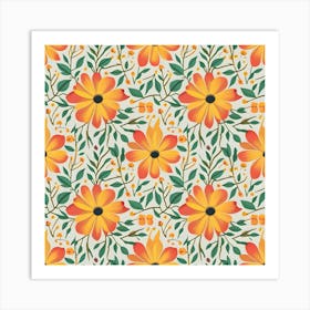 Floral Pattern 33 Art Print