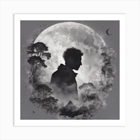 Full Moon Silhouette Art Print