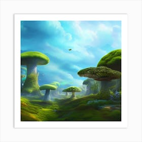 Mushroom Forest 3 Art Print