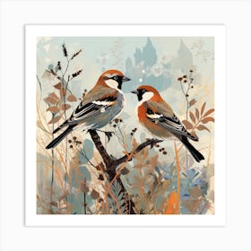 Bird In Nature Sparrow 2 Art Print