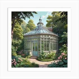 Into The Garden Ai Art Wall Art Design Illustration (29) Art Print