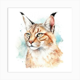 Island Lynx Cat Portrait Art Print