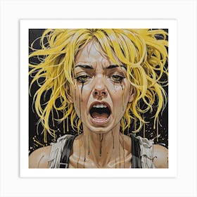 Screaming Girl Art Print