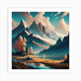 Majestic Mountains Art Print