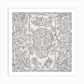 Day Of The Dead Skull 58 Art Print