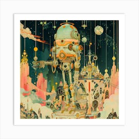 City Of Robots Art Print