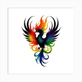 Rainbow Phoenix 2 Art Print