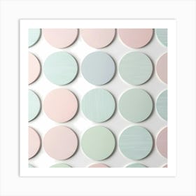 Pastel Polka Dots 1 Art Print