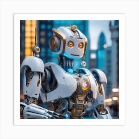 Robot In The City 31 Art Print