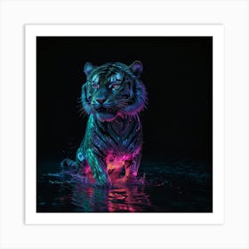 Neon Tiger Art Print