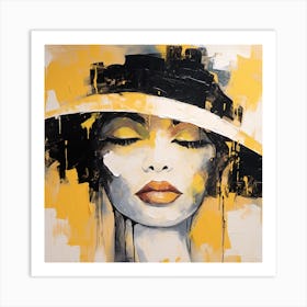 Woman In A Hat 14 Art Print