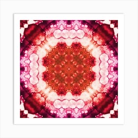 Pink Alcohol Ink Flower Pattern 7 Art Print