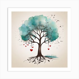 Tree Of Love 1 Art Print