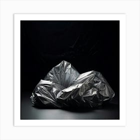 A Discarded Polyethylene Wrapper Artfully Crumpled At The Center Of The Scene Mindlessly Strewn En (1) Art Print