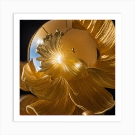 Golden Flower Art Print