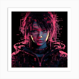 ASCII Punk Princess Art Print