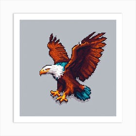 Eagle Pixel Art Art Print