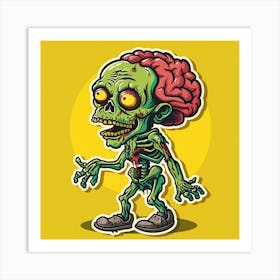 Zombie Cartoon 1 Art Print