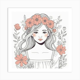 A flower girl 12 Art Print