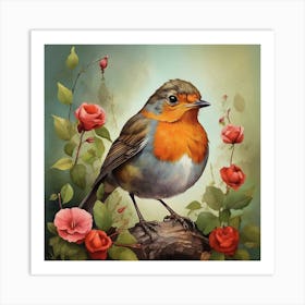 Robin Bird Art Print 2 Art Print