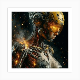 Futuristic Woman 17 Art Print