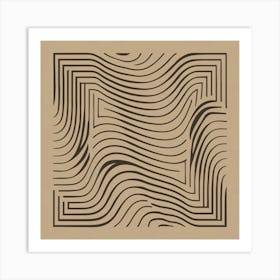 Abstract Wavy Lines Art Print