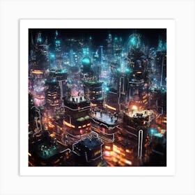 Futuristic City 40 Art Print