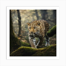 Leopard In The Forest Art Print