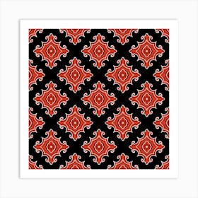 Red Waves Art Print