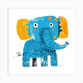 Charming Illustration Elephant 4 Art Print