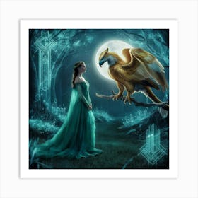 Emerald Gown Art Print